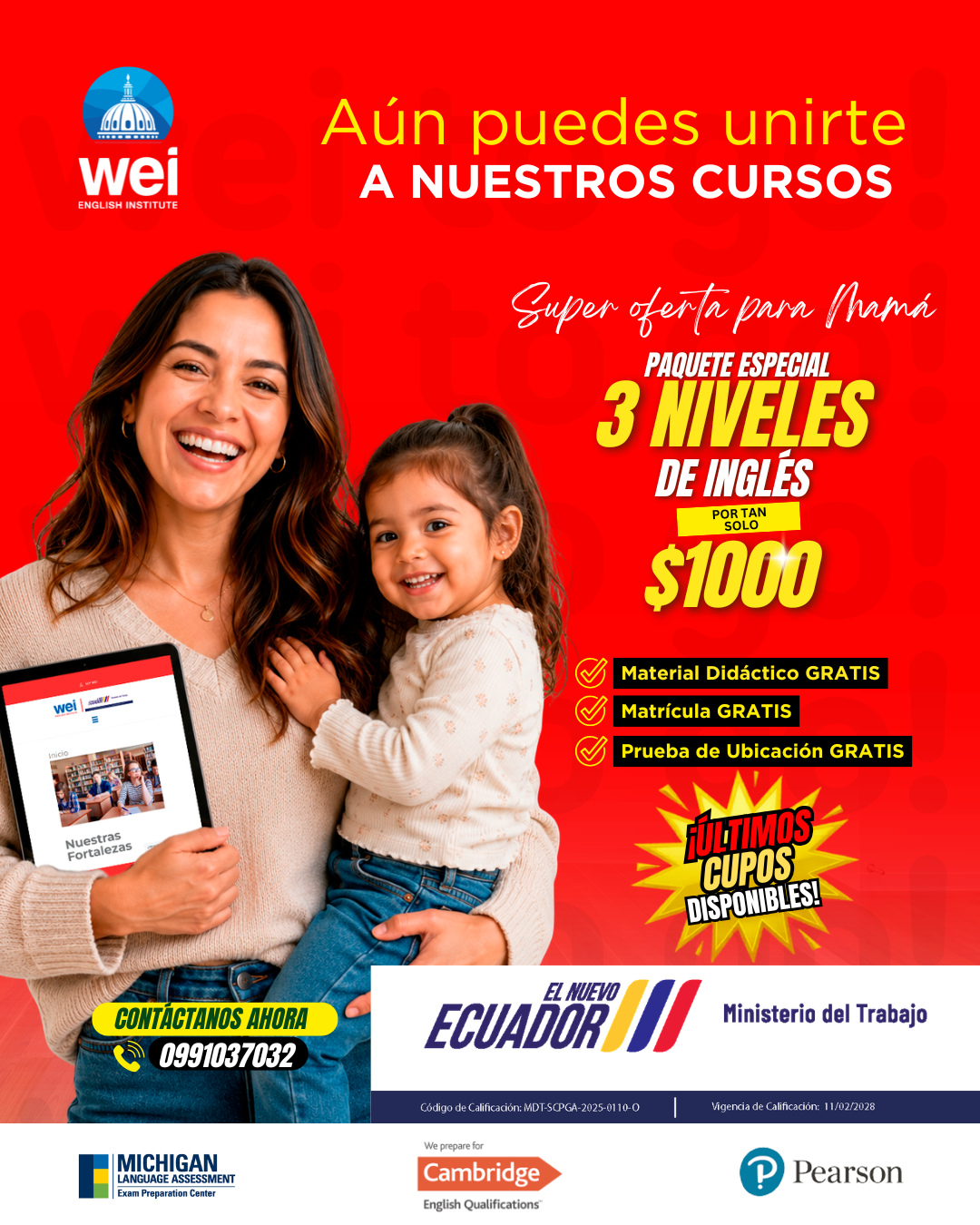 Promoción por el Día de la Madre. ¡Ultimos dias!